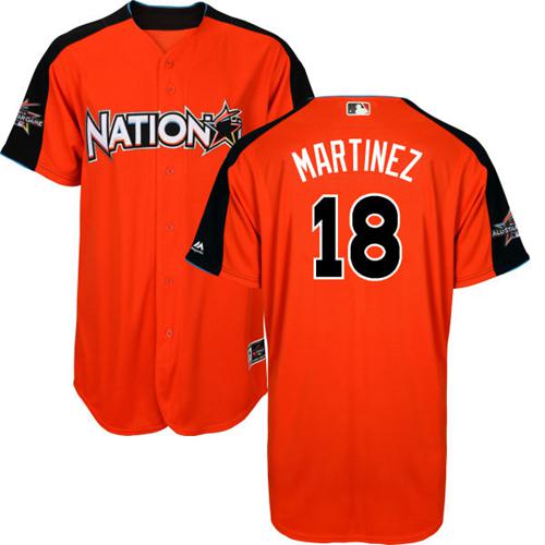 Cardinals #18 Carlos Martinez Orange All-Star National League Stitched MLB Jersey